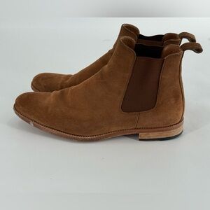 TAFT Jude Chelsea Pull On Tan Suede Boots 41